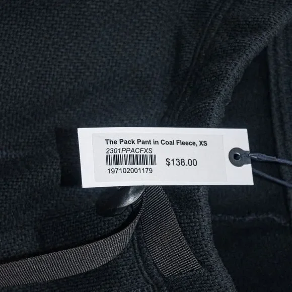 Taylor Stitch x Magic Seaweed The Pack Pants in Coal Fleece Size XS NWT
